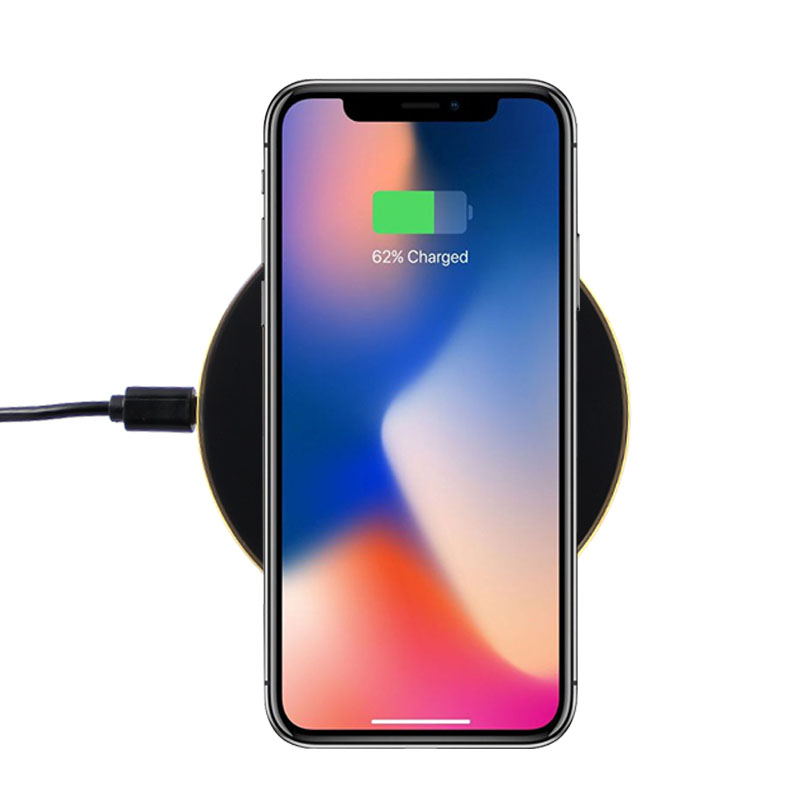 24K gold Diamond Qi Wireless Fast Charger For iPhone X